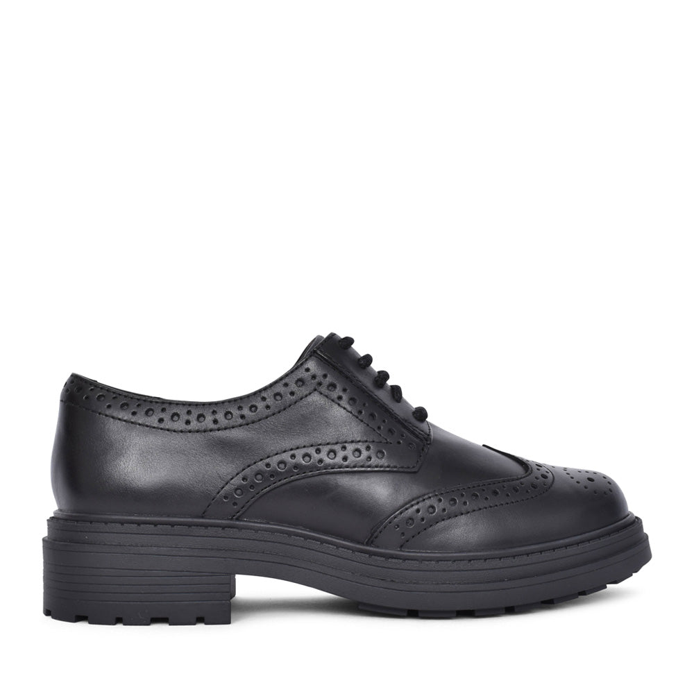 Ladies Orinoco3 Derby Leather D-fit Laced Brogue In Black