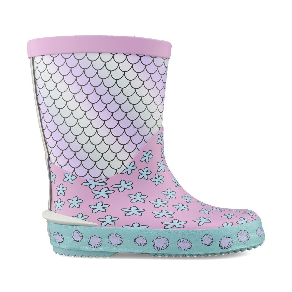 Girls Tarri Run T Lilac Combi Wellie Boot In Kids G Fit