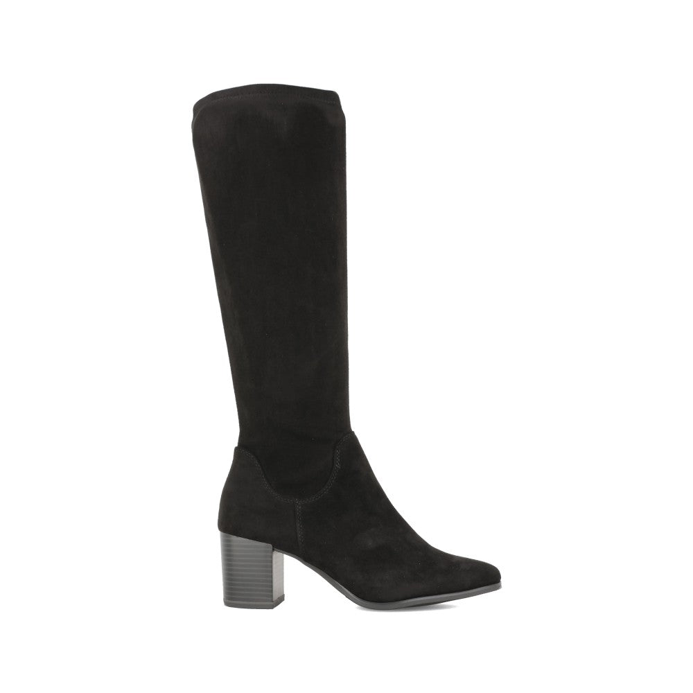 Ladies 9-25503 Low Heel Long Leg Boot In Black