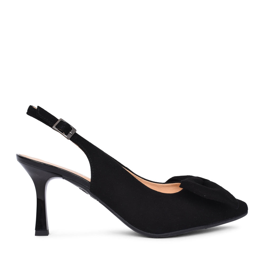 Ladies 4214 G-fit Low Heel Court Shoe In Black