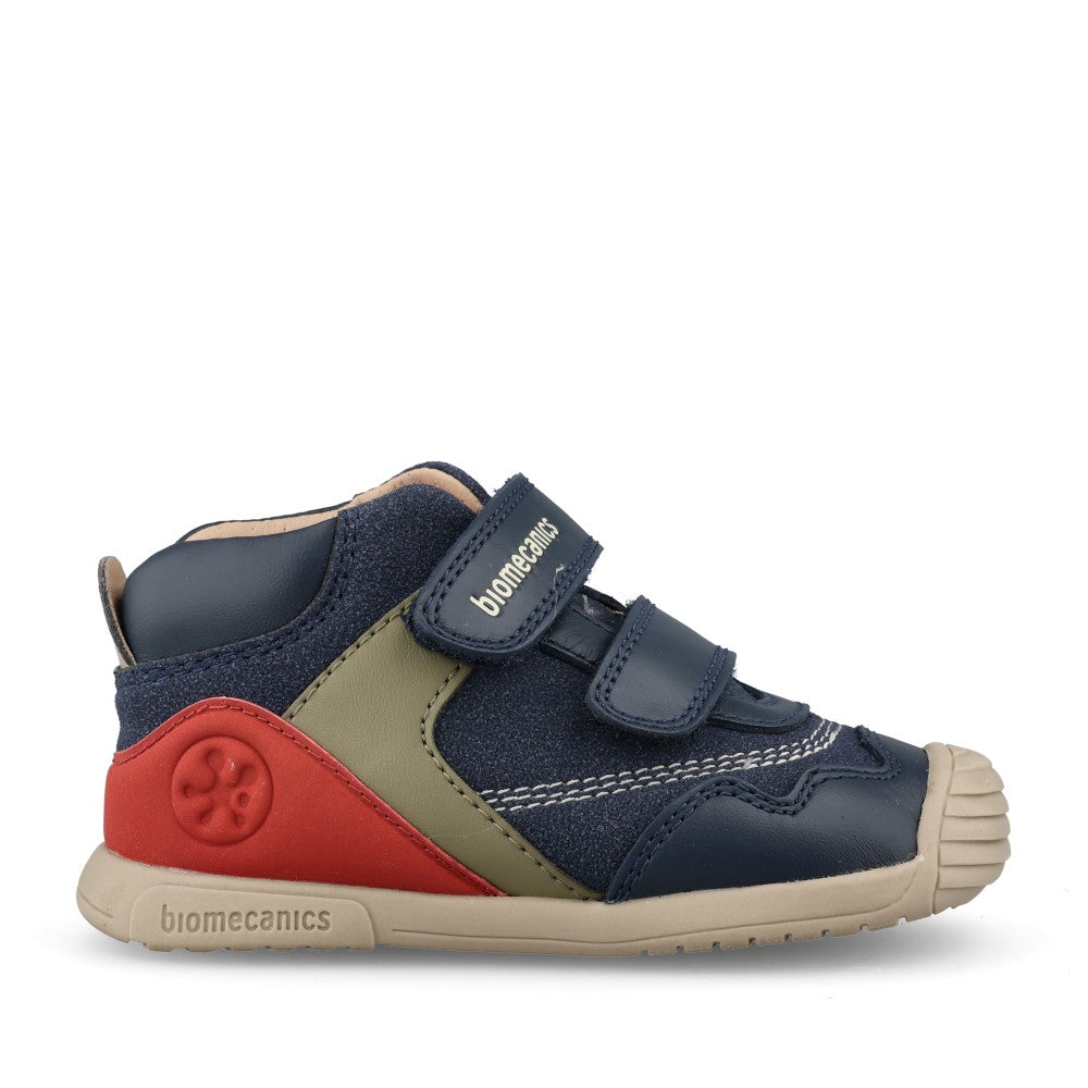 Boys 251125 Double Velcro Shoe In Navy