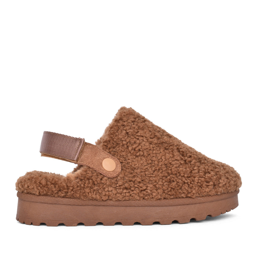 Ladies Naples Klz003 Mule Slipper In Coffee