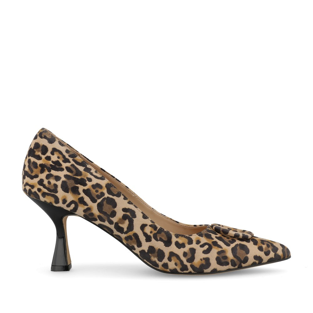 Ladies Henley Uls600 Low Heel Court Shoe In Leopard