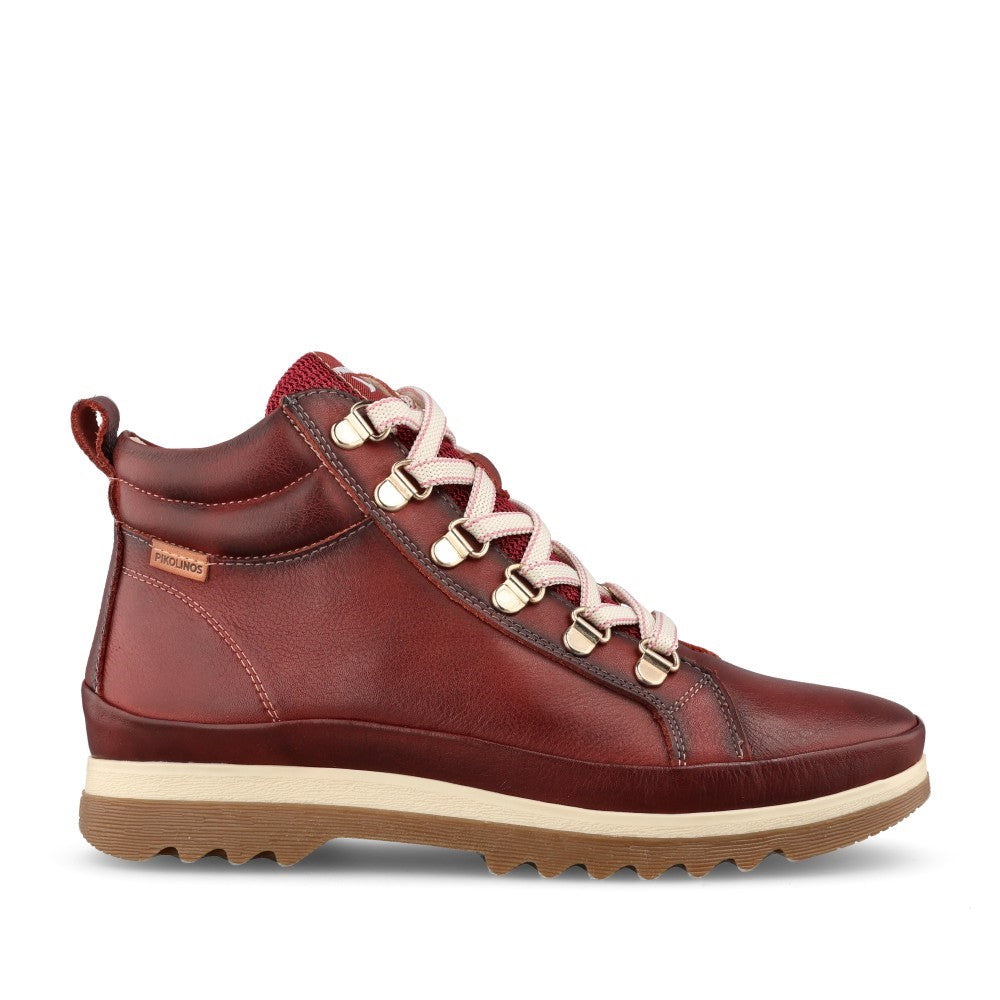Ladies W3w-8564 Vigo Laced Ankle Boot In Burgandy