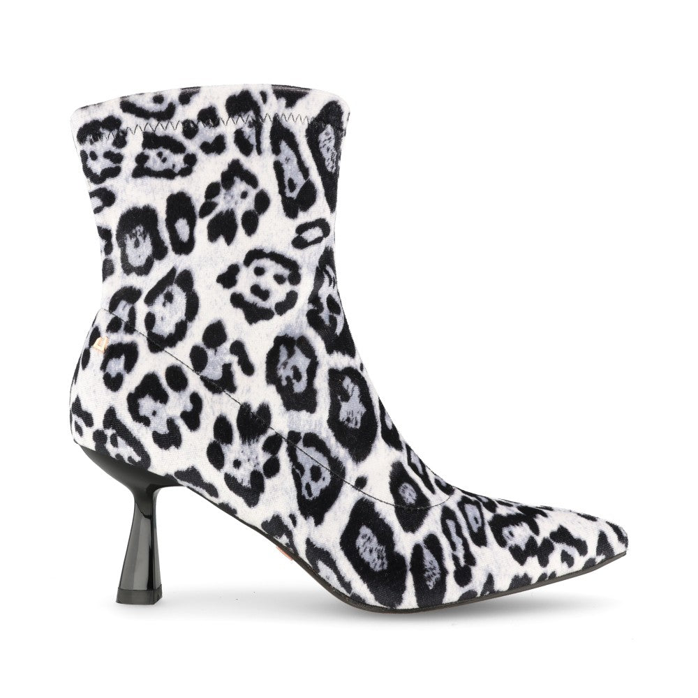 Ladies A Fire Love Medium Heel Ankle Boot In Animal