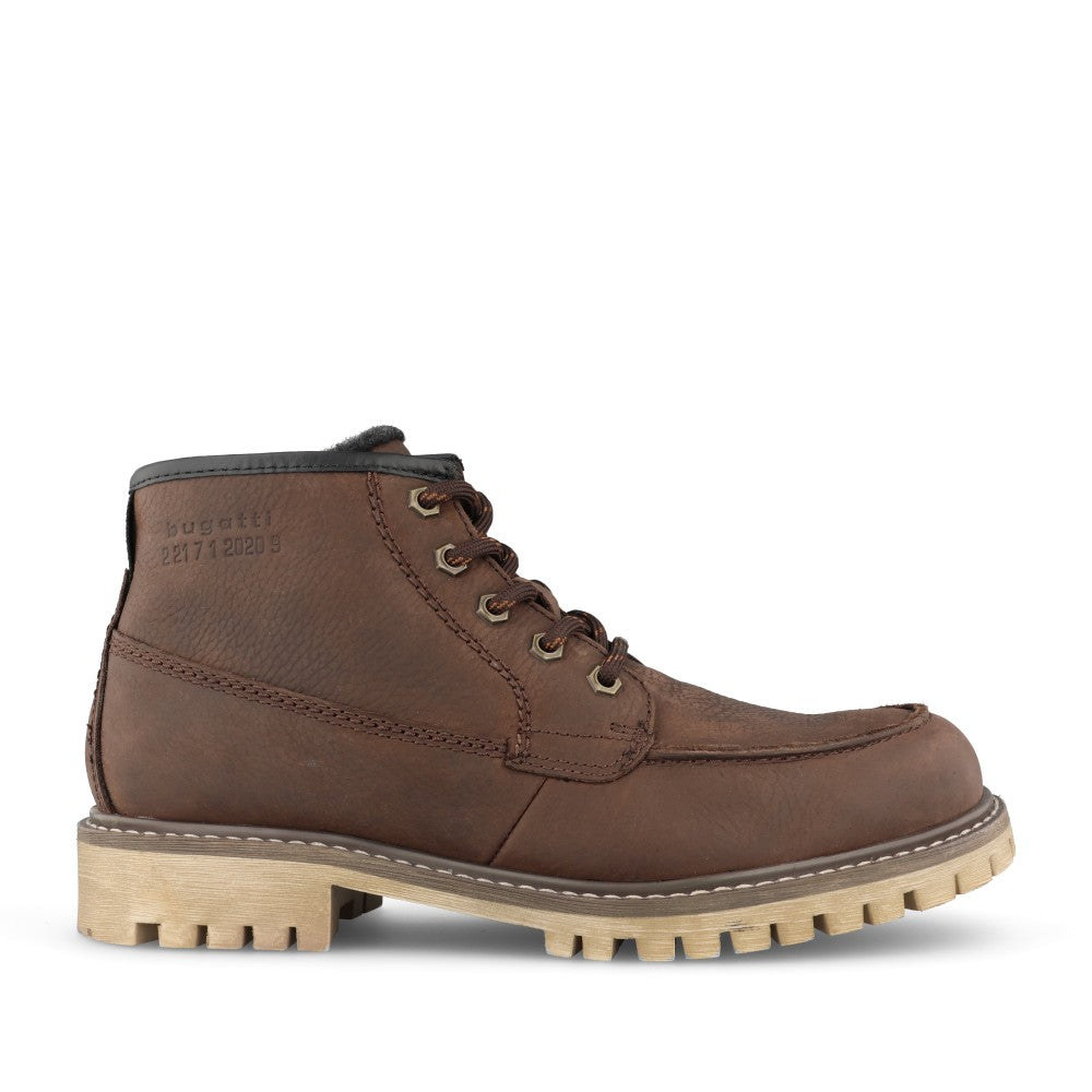 Mens Auh30 Justin Laced Ankle Boot In Dark Brown
