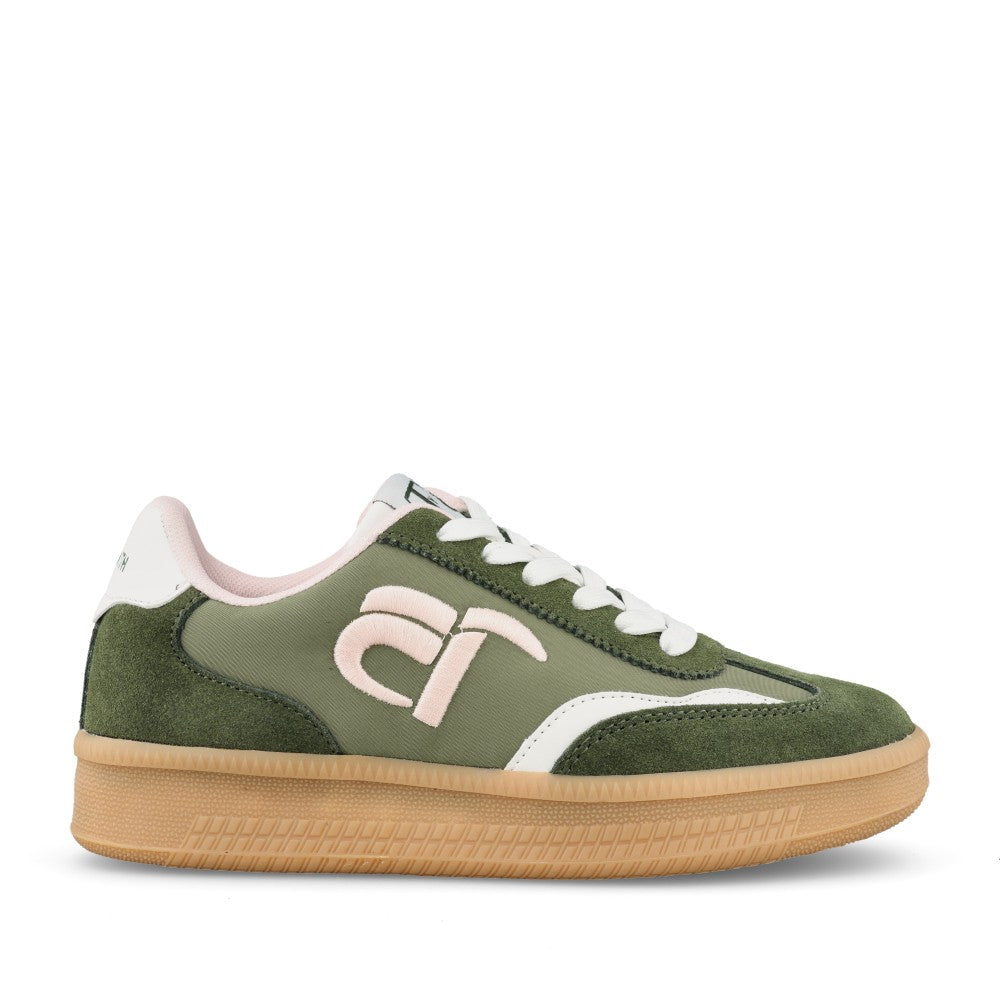 Ladies 12031302 Laced Trainer In Khaki