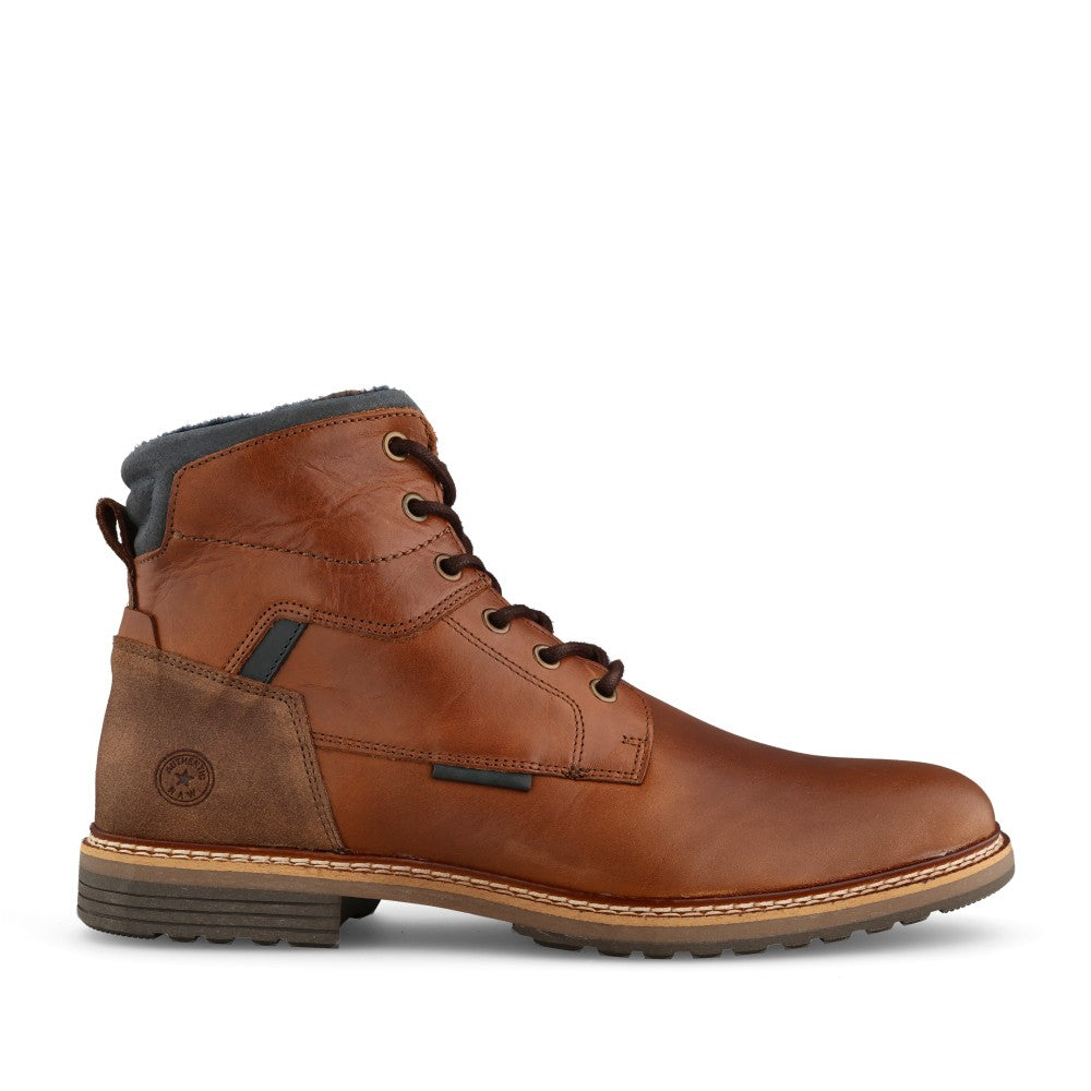 Mens Kingsfield Laced Ankle Boot In Brandy