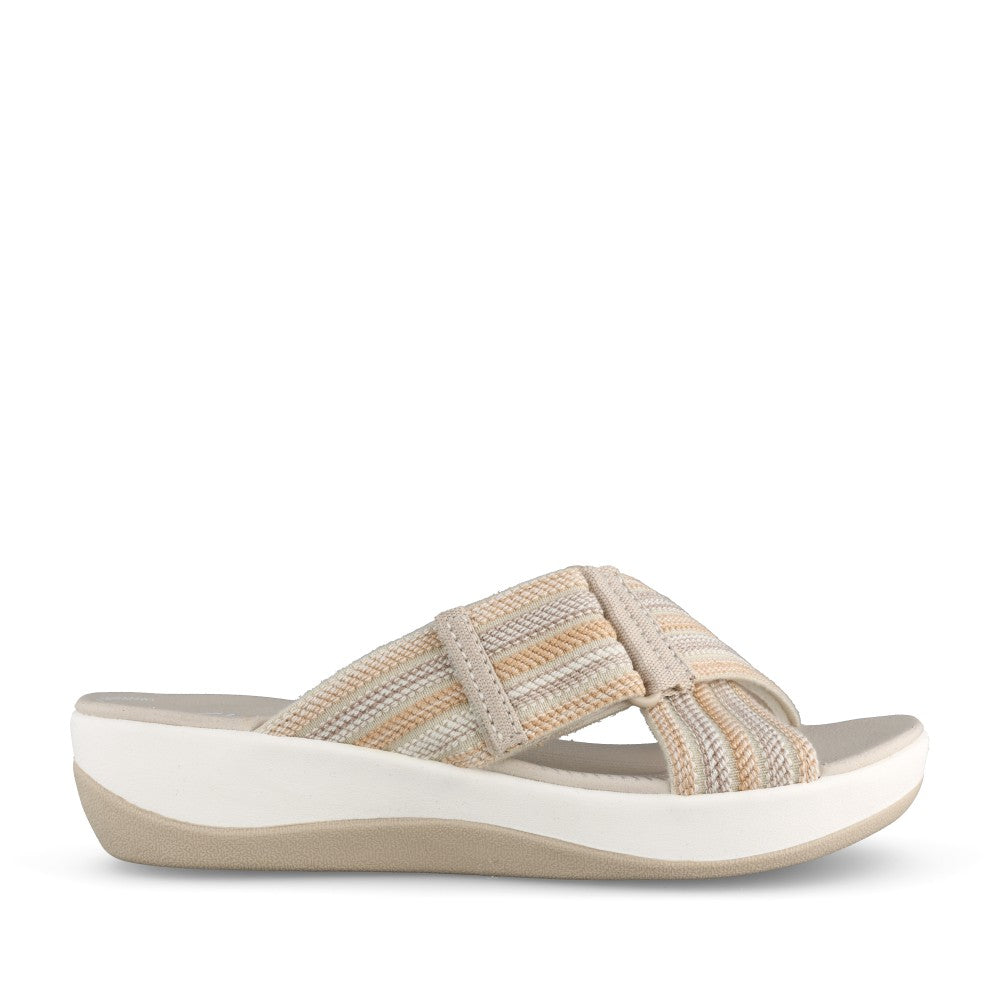 Ladies Arla Wave D-fit Sandal In Beige