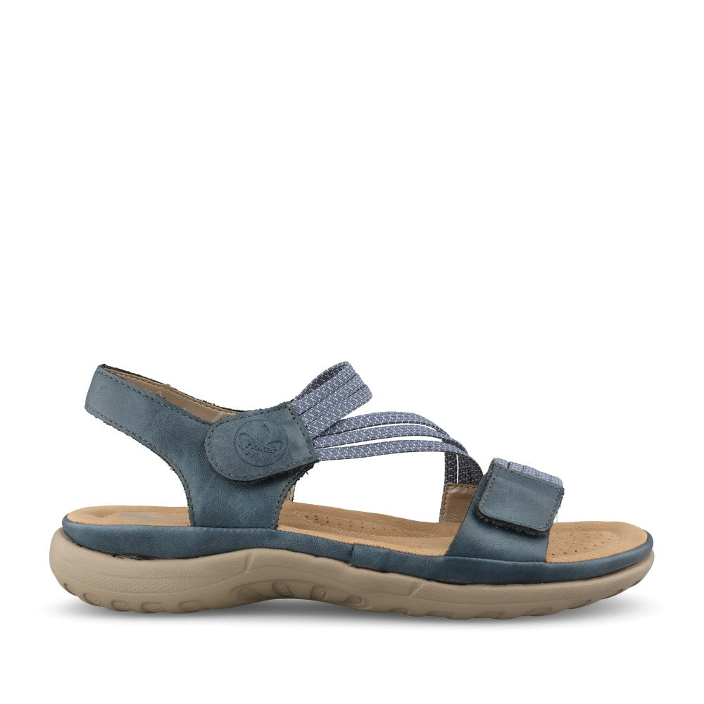 Ladies 64870 Velcro Sandal In Blue Jean