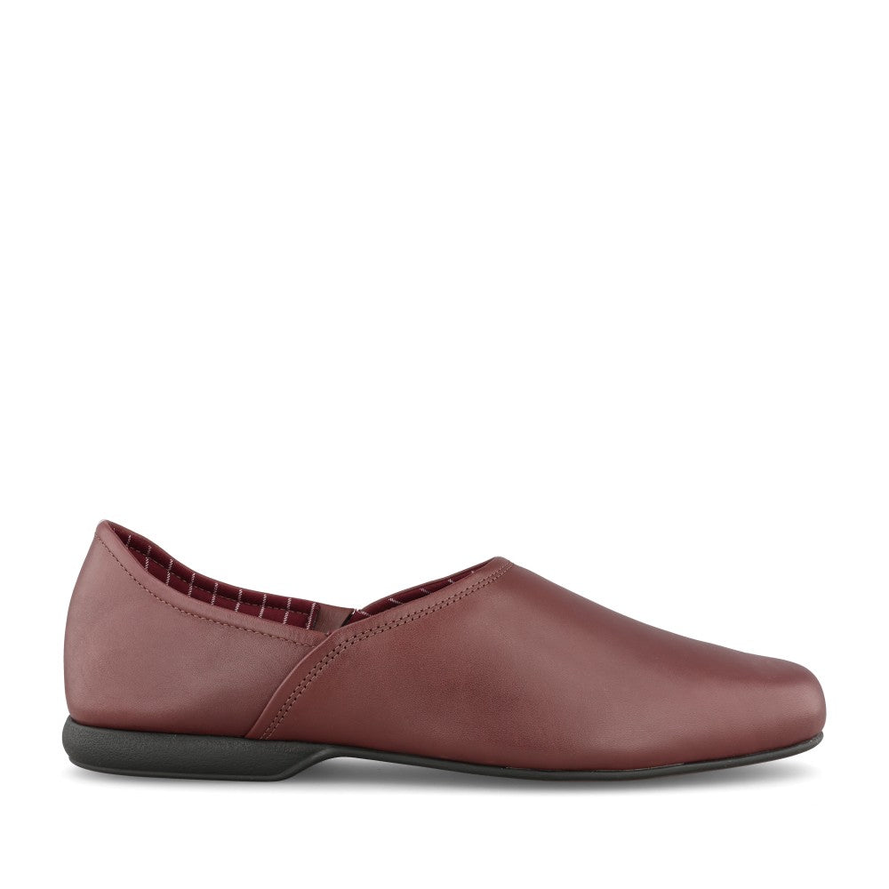Mens Harston Elite Leather G-fit Slipper In Burgandy
