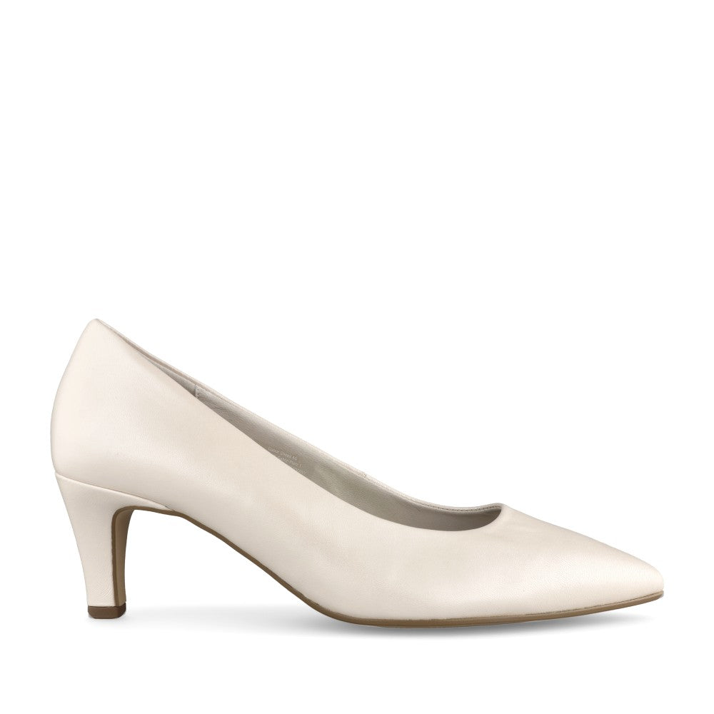 Ladies 81.390 Daze Medium Heel Court Shoe In Off White