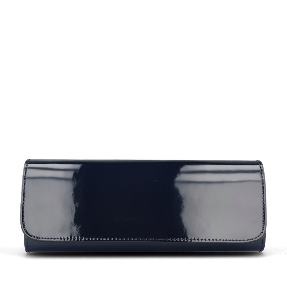 Ladies T20 8338 Clutch Bag In Navy Patent