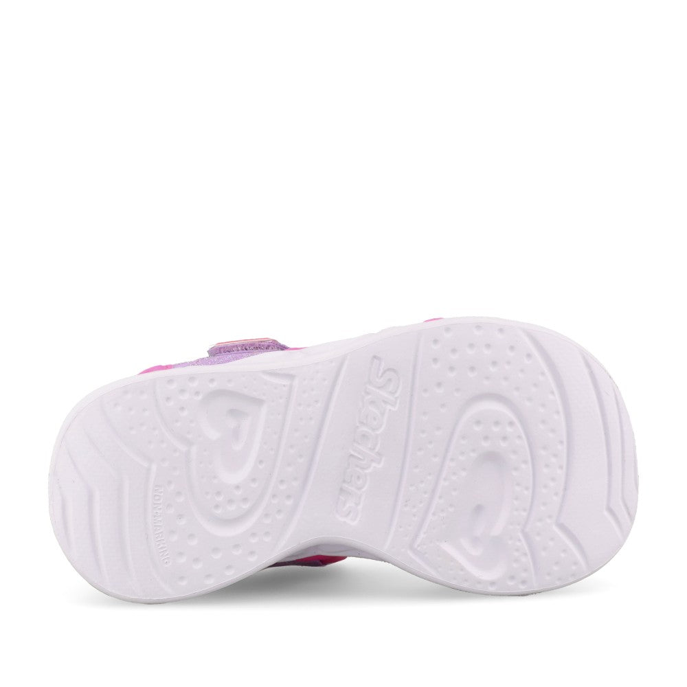 Girls 303114n Heart Lights Cute Crew Sandal In Lavender