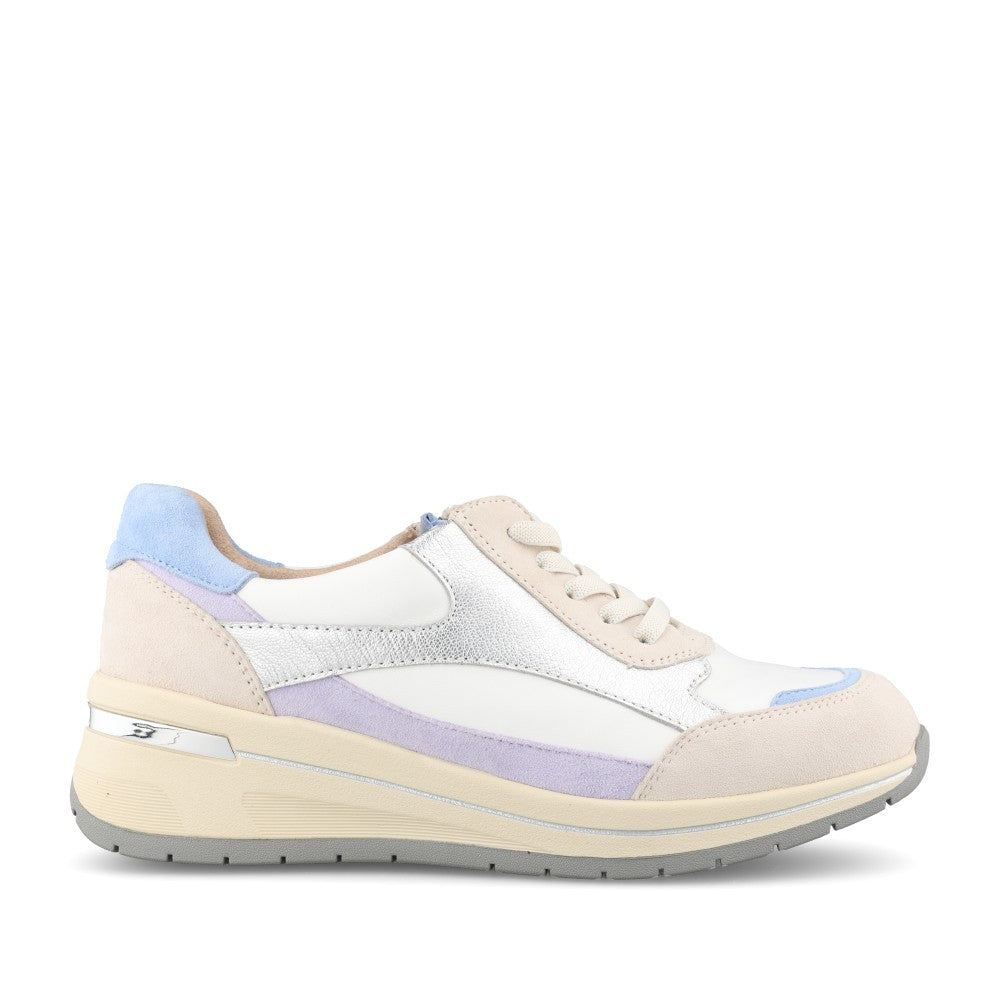 Ladies 9-23701 Laced Trainer In Multi-colour