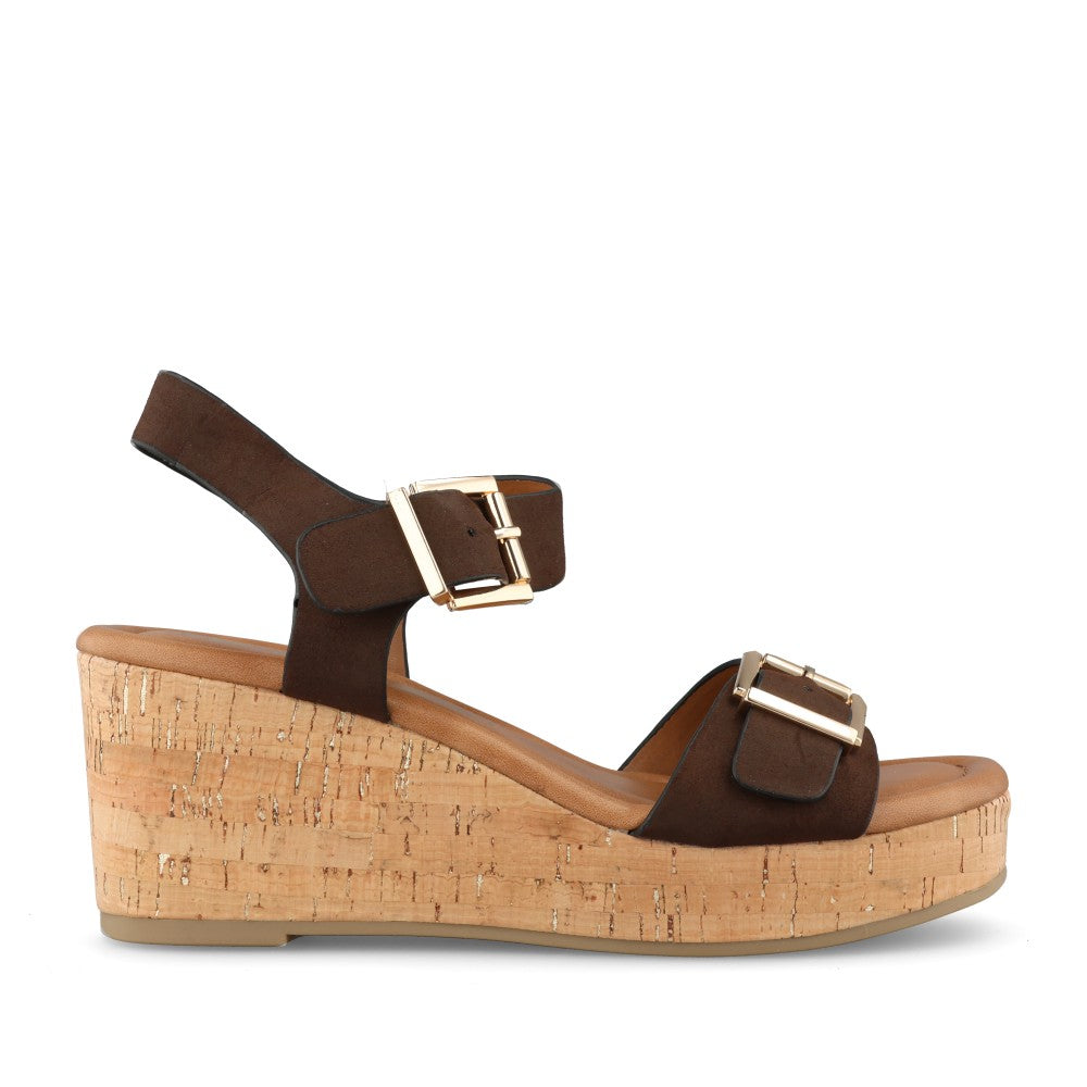 Ladies 2-28389 Wedge Sandal In Choco