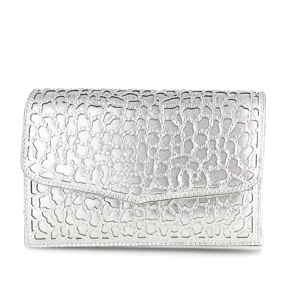 Ladies Ramona Zlj012 Clutch Bag In Silver