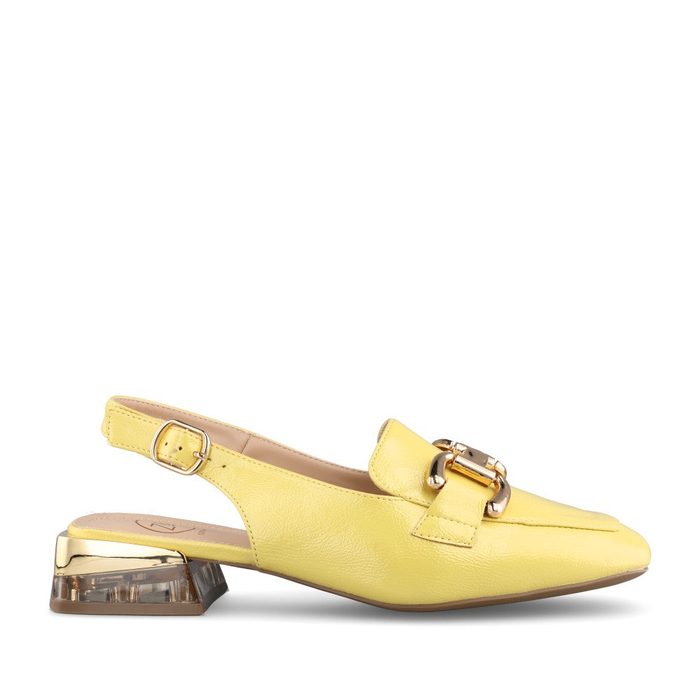 Ladies Diraz Sling Back Shoe In Yellow