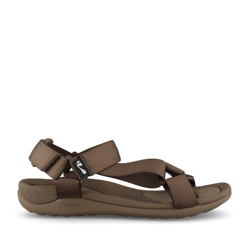 Ladies Drift Velcro Sandal In Choco