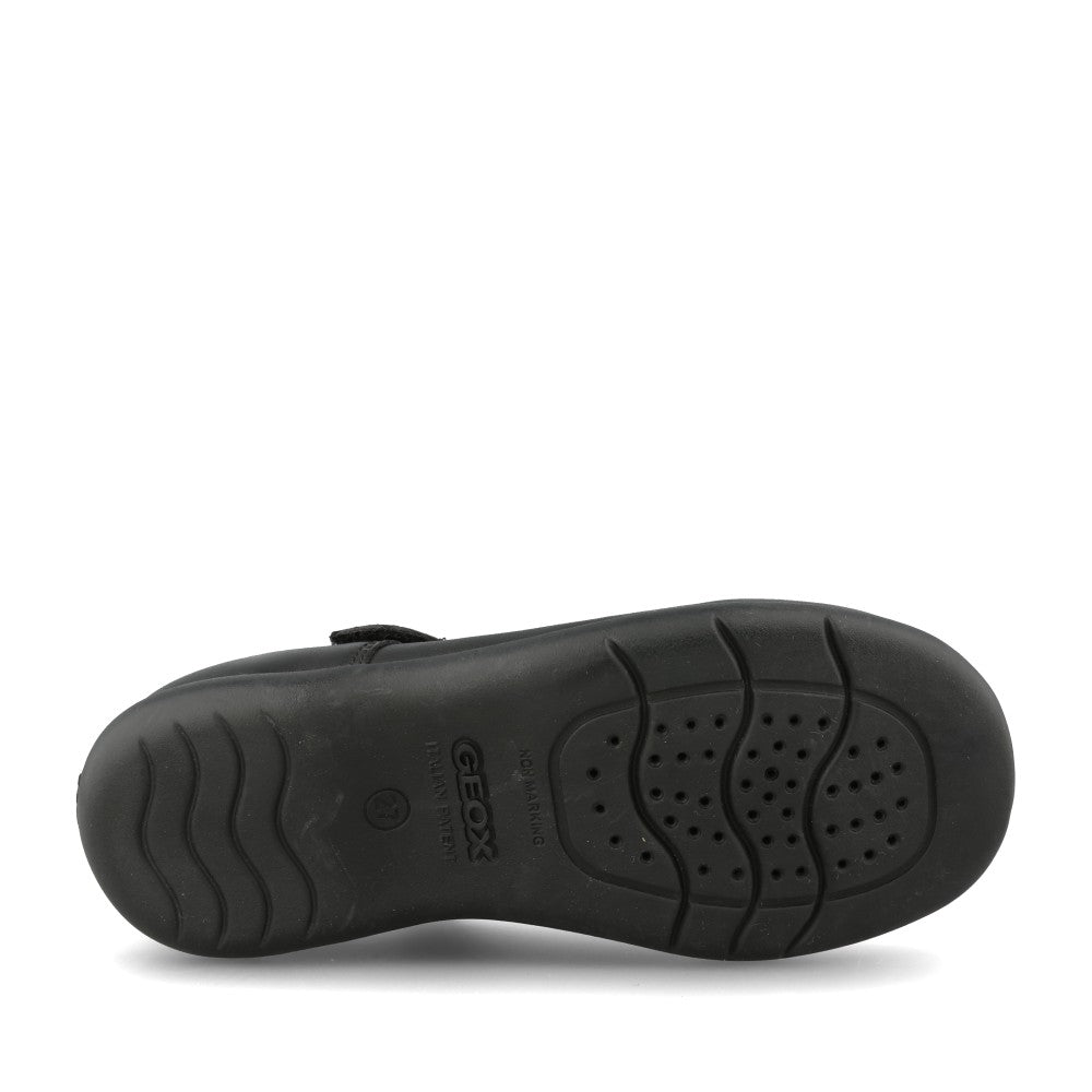 Girls J36fha Naimara Velcro Shoe In Blk Leather