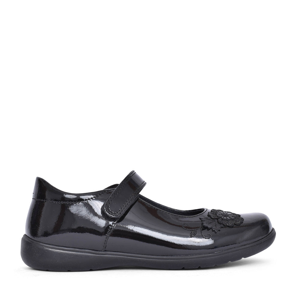 Start Rite Girls Wish G-FIT Patent Mary Jane in Black