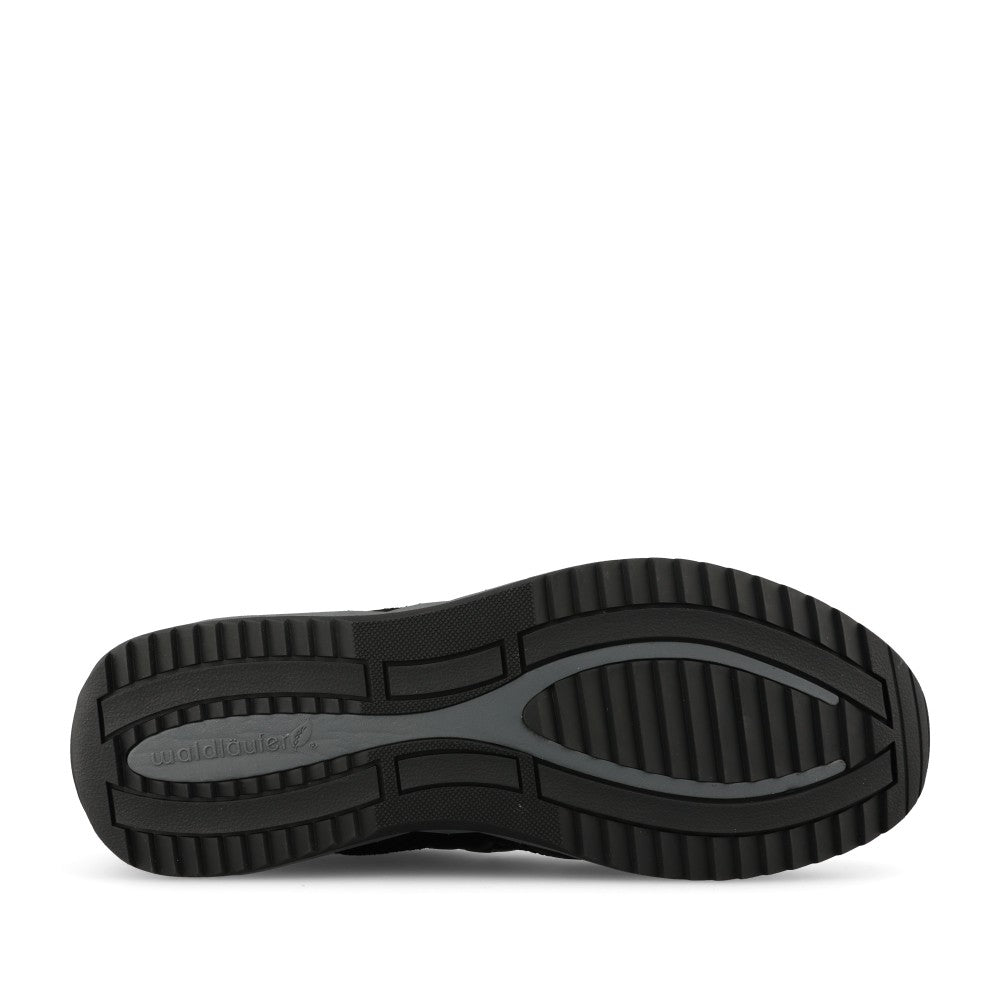 Waldlaufer Ladies 598002 Janett H-Fit Laced Trainer In Blk Patent
