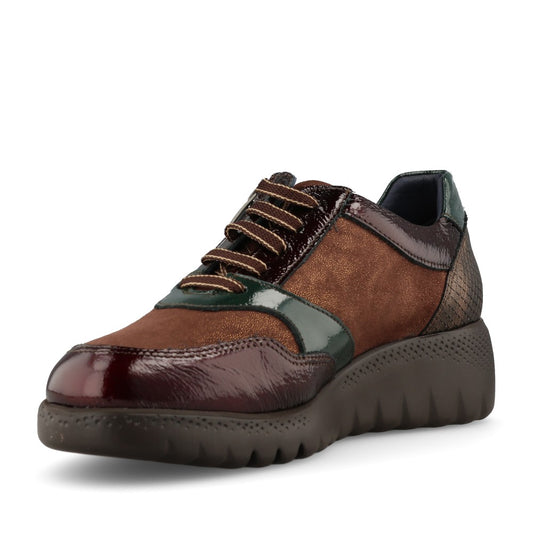 Fluchos Ladies F2248 Wedge Shoe In Brown
