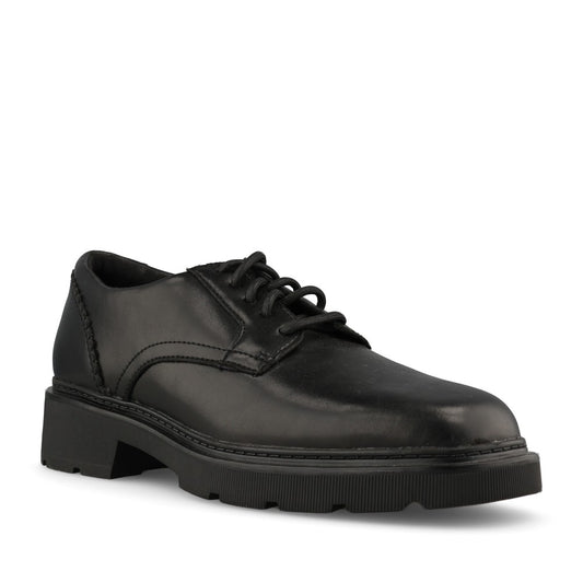 Clarks Ladies 261843584 Lauryl Lace D-FIt In Black Leather
