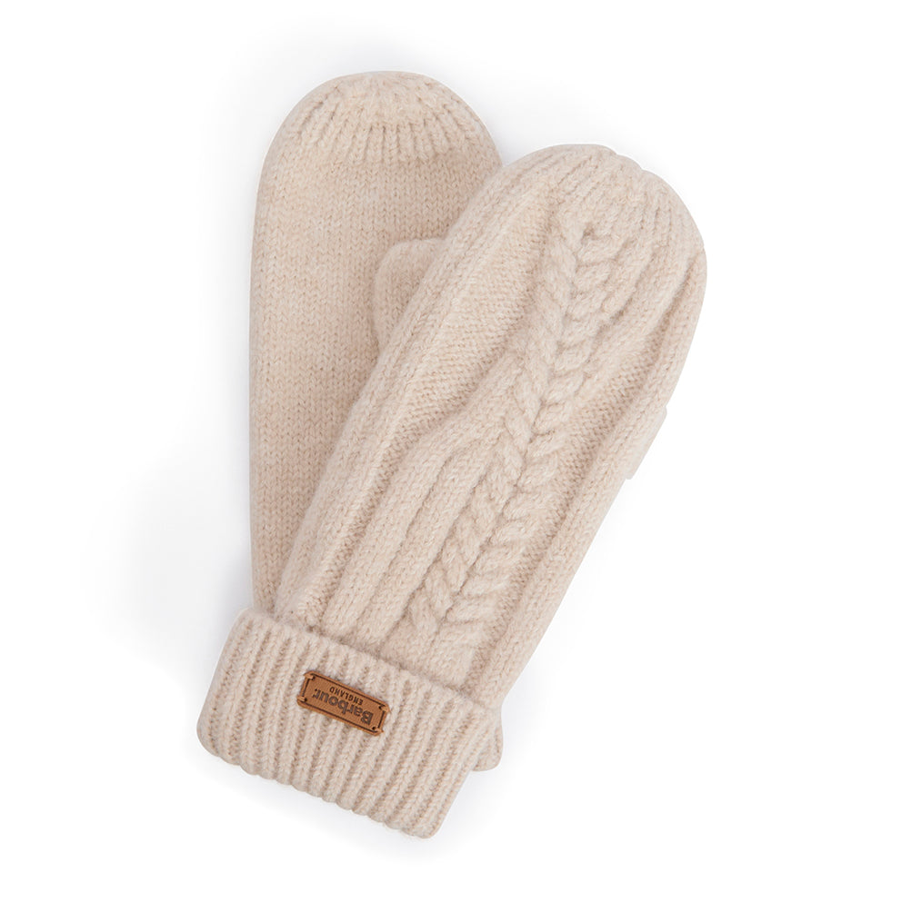 Barbour Ladies Elsdon Mittens LGL0147 In Eggshell