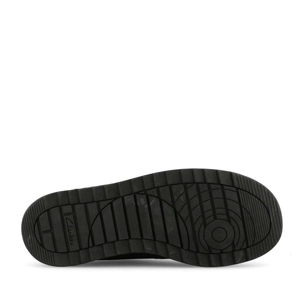 Boys Keelan Flare Youth Black Leather Laced Shoe In Kids G Fit