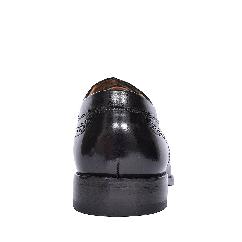 Mens Toe Cap Lace Brogue For Men In Black