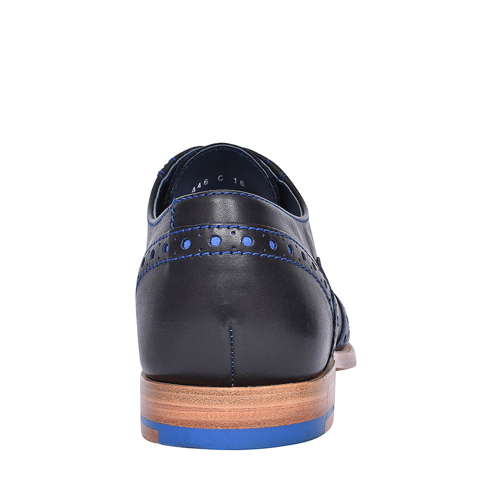 Grant Leather Brogues For Men In Navy