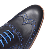 Grant Leather Brogues For Men In Navy