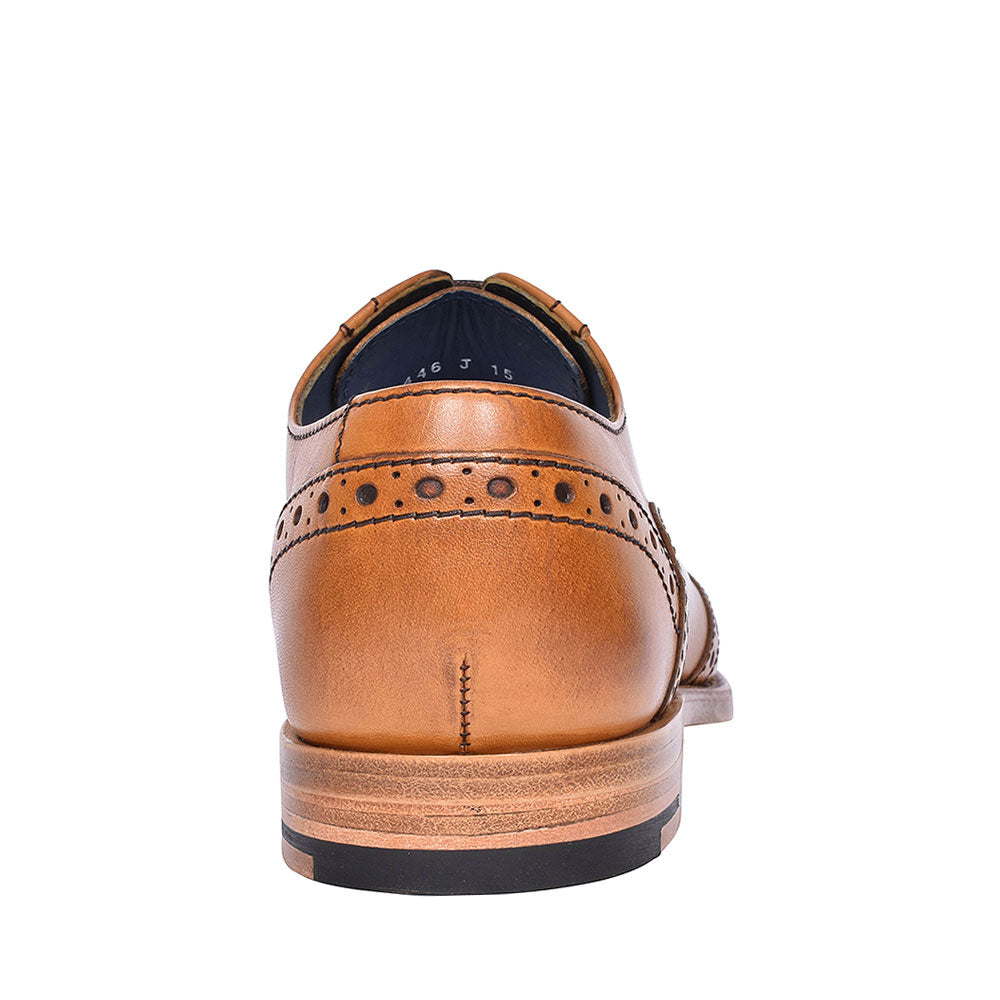 Grant Leather Brogues For Men In Tan