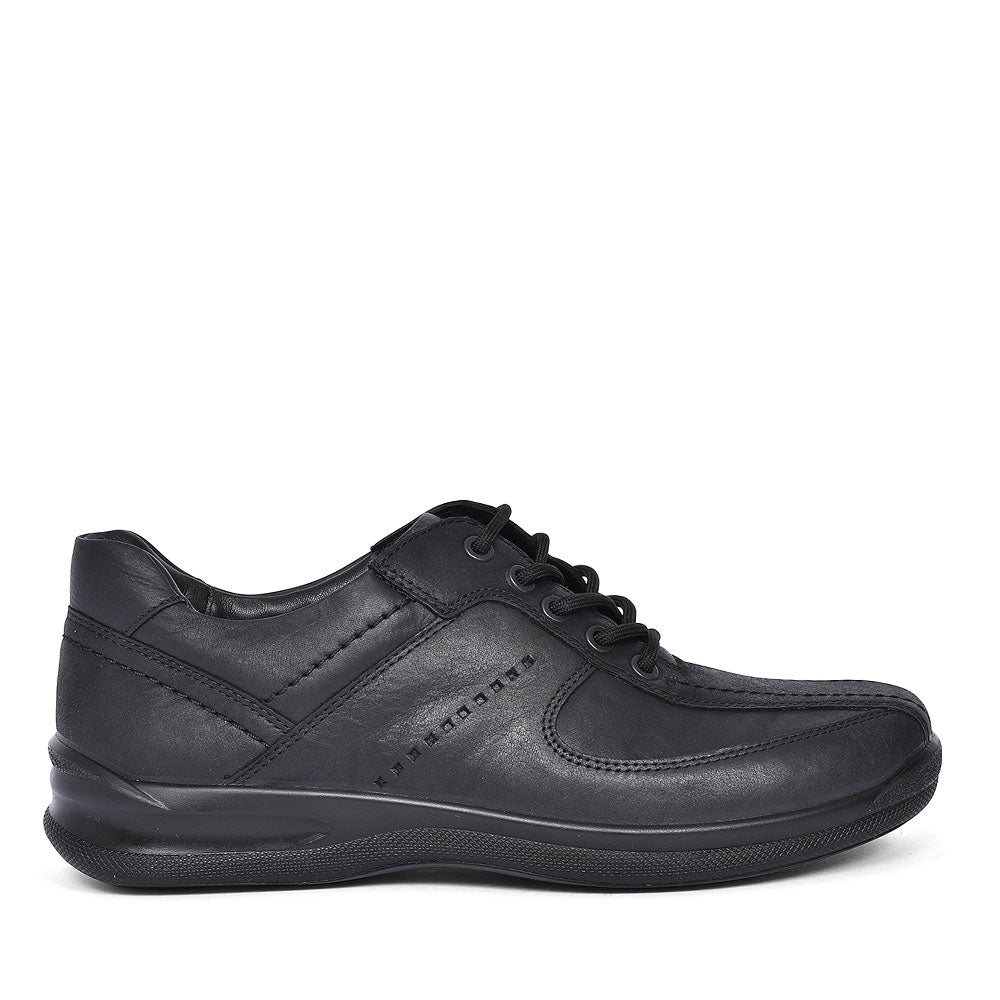 Lance Std Fit Leather Lace Shoe For Men In Black
