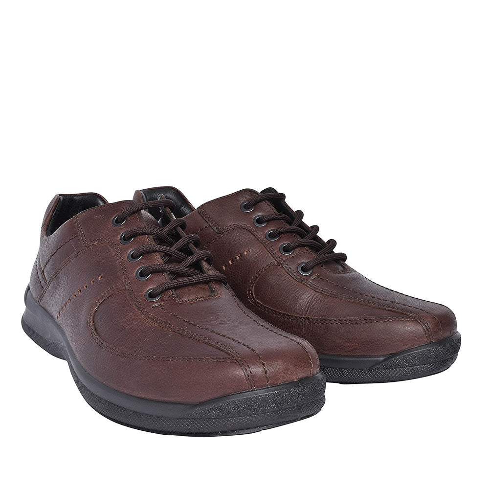 Lance Std Fit Leather Lace Shoe For Men In Brown