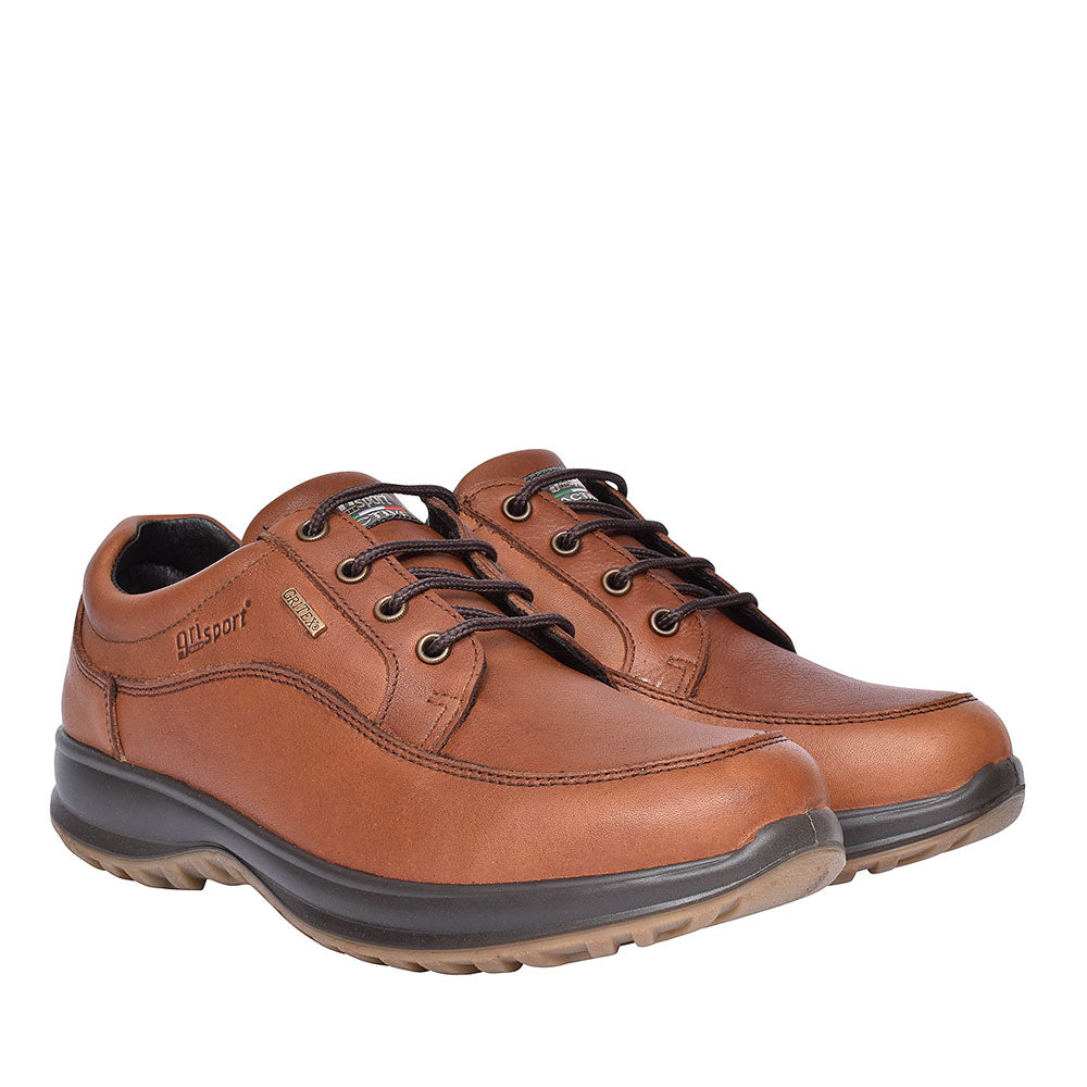 Bmg050 Livingston Tan Laced Walking Shoes For Men In Tan