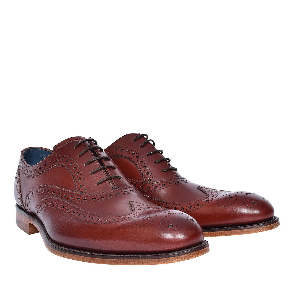 Jensen Leather Brogues For Men In Burgandy