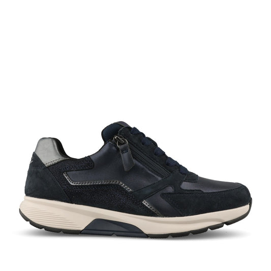 Gabor Ladies 0106.01.012 Adora Rollingsoft Trainer In Blue/Dark Blue