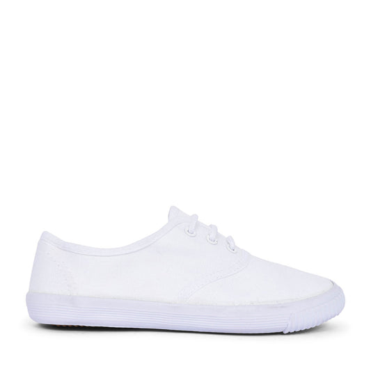 R4301jr Canvas Plimsolls For Girls In White