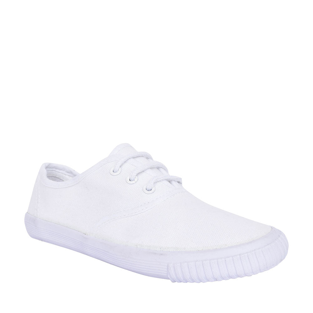 R4301jr Canvas Plimsolls For Girls In White