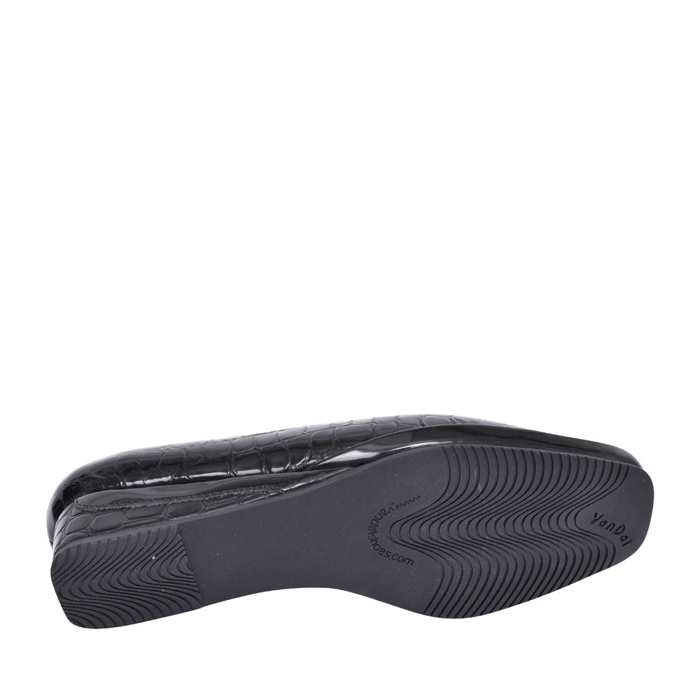 Ladies 0408140 Rochester Ii Slip On Wedge Shoe In Blk Patent