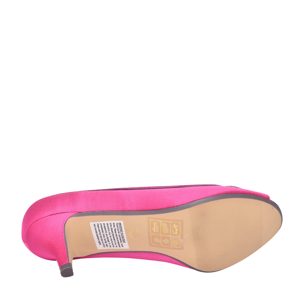 Ladies Ripley Flr222 Low Heel Court Shoe In Pink