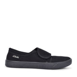 Hopper Run Black Fabric Plimsolls For Boys In Kids F Fit