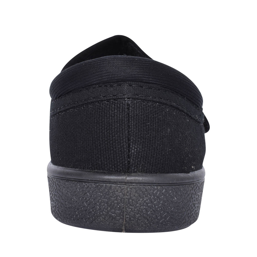 Hopper Go Black Fabric Girls Plimsolls In Kids G Fit