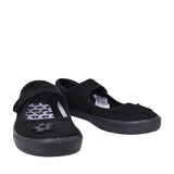 Hopper Go Black Fabric Girls Plimsolls In Kids G Fit