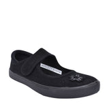 Hopper Go Black Fabric Plimsolls For Girls In Kids G Fit
