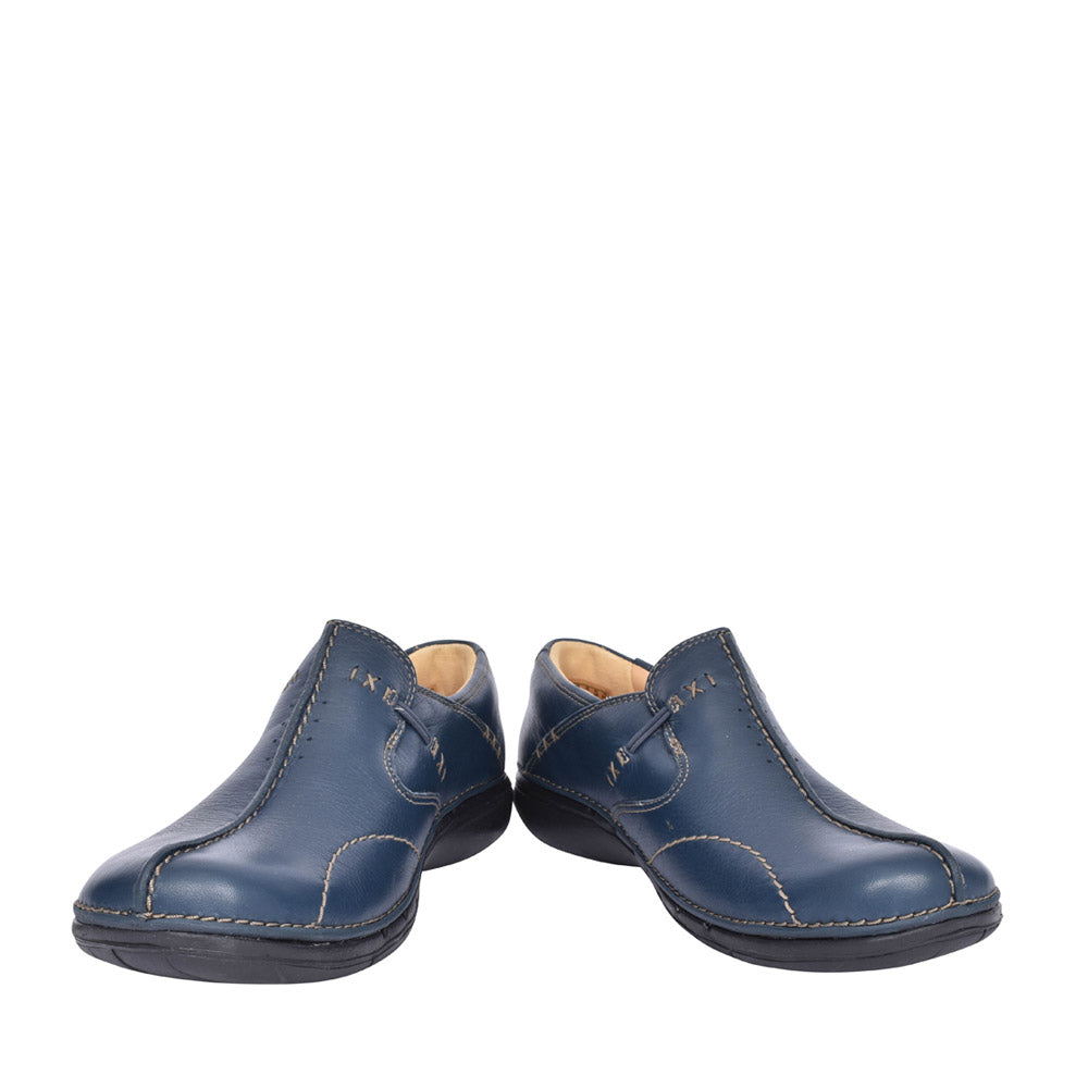 Ladies Unloop D-fit Leather Shoe In Navy