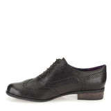 Hamble Oak Leather Brogue Shoe E Fit In Blk Leather