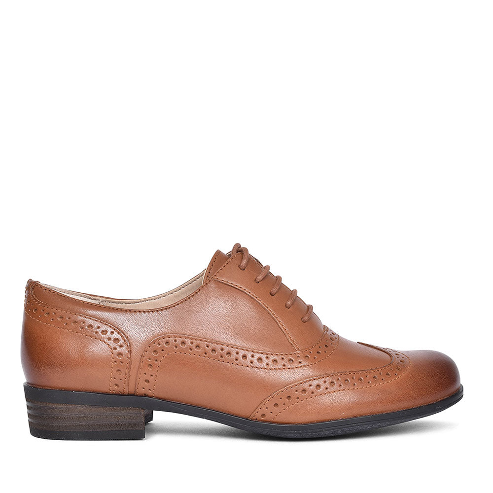 HAMBLE OAK DARK LEATHER D FIT BROGUE